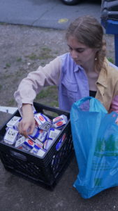 Autumn Tilley Donating to Damien's Place Food Pantry in East Wareham